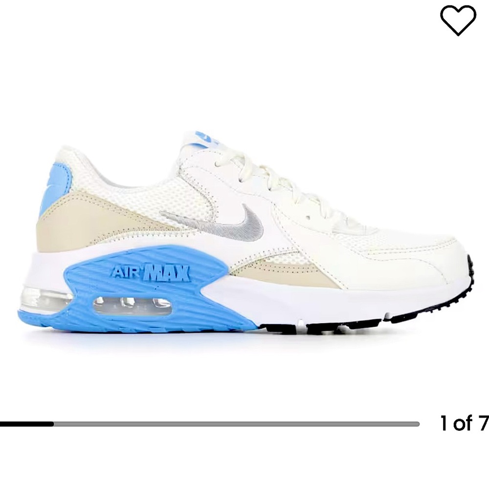 Women’s Nike Air Max Excee white and university blue sneakers